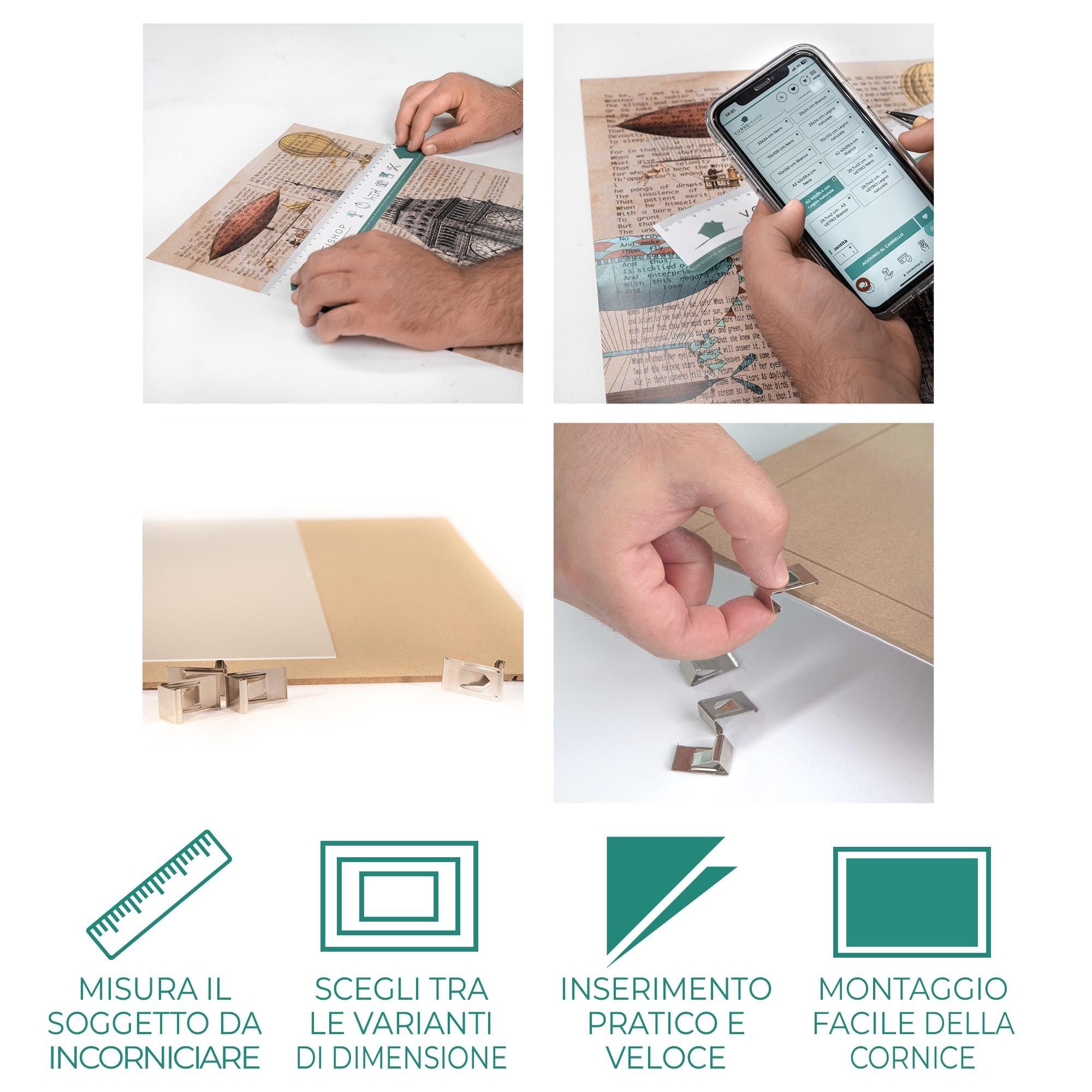 3 Cornici A Giorno In Crilex 30x45 Cm - Infrangibili E Ultraleggere Con Clip In Acciaio