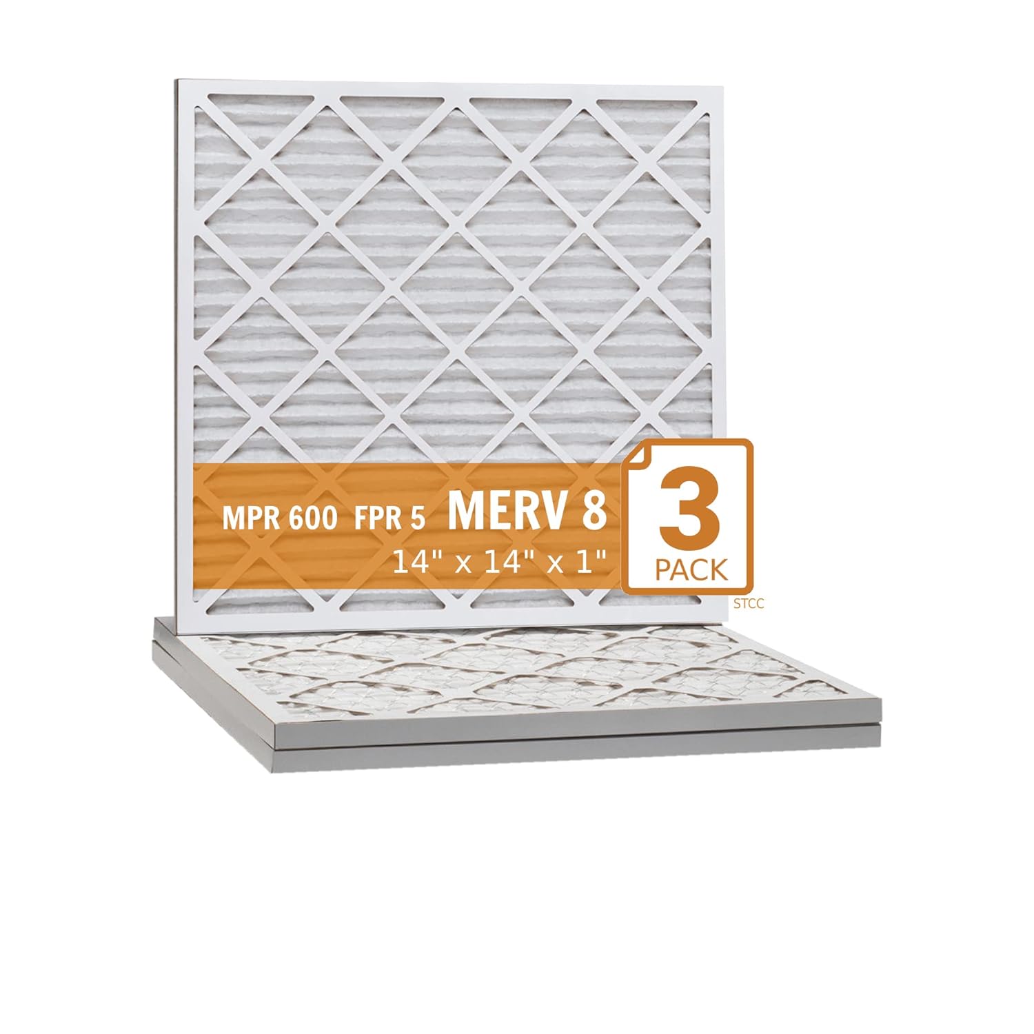 Lamons 14x14x1 Xtreme Plus Air Guard Pleated Filter, MERV 8 (Pack of 3)