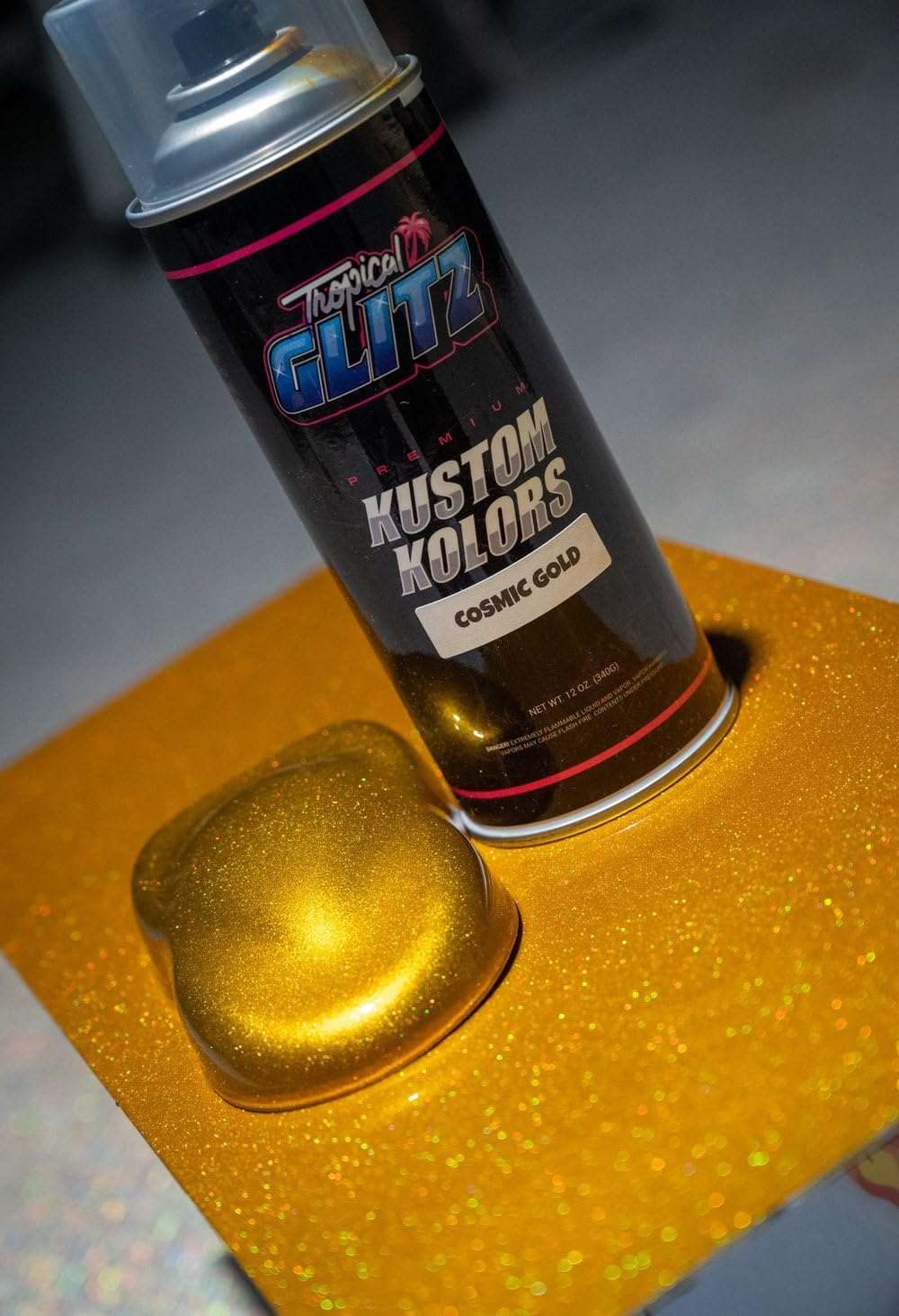 Spray Can 12oz Cosmic Gold Basecoat Paint 1:1 Mix Ratio | Professional-Grade Automotive Paint with High Gloss Finish - Polyurethane