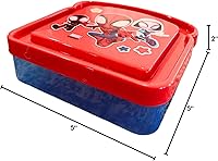 Vista 3 de Spider-Man and Friends - Caja de sándwich reutilizable compacta para almacenar alimentos, sin BPA, ideal para almuerzos y aperitivos para niños