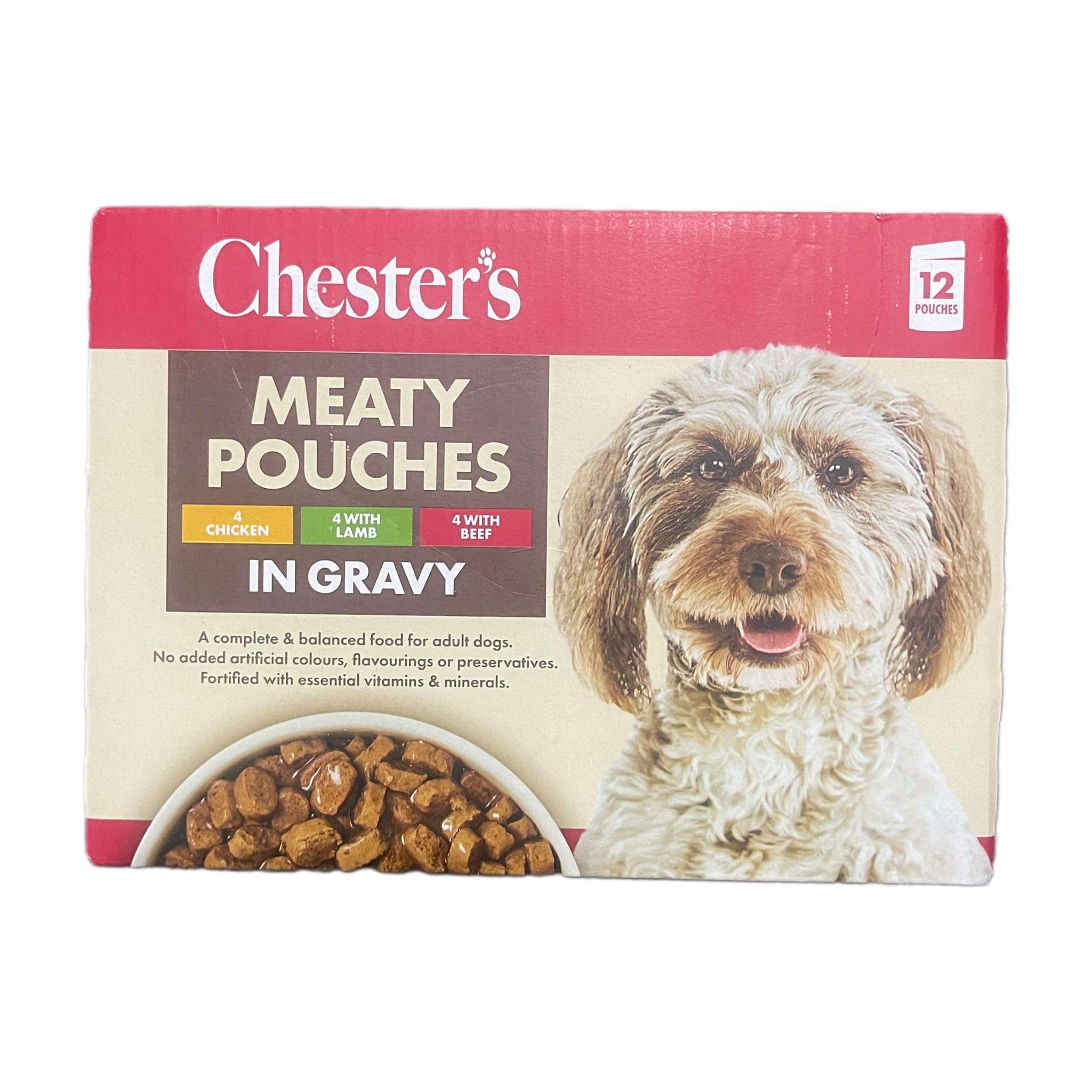 ark future Chester’s Meaty Pouches for Adult Dogs – (Pack of 1, In Gravy)