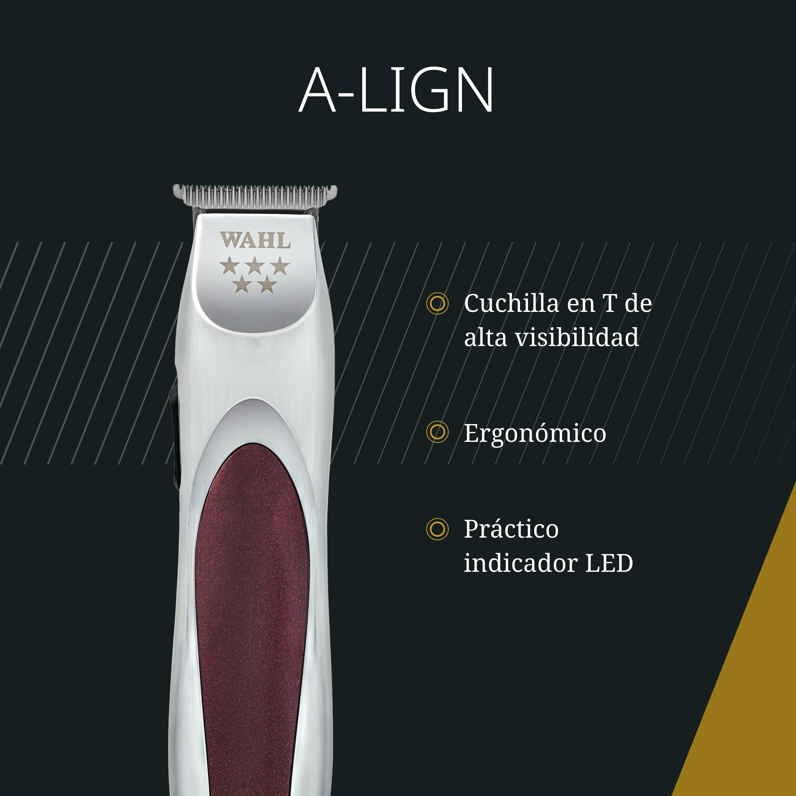 Wahl A-LIGN Cortapelos - Máquina de Cortar Pelo para Zonas Estrechas en Cara, Barba y Nacimiento del Pelo