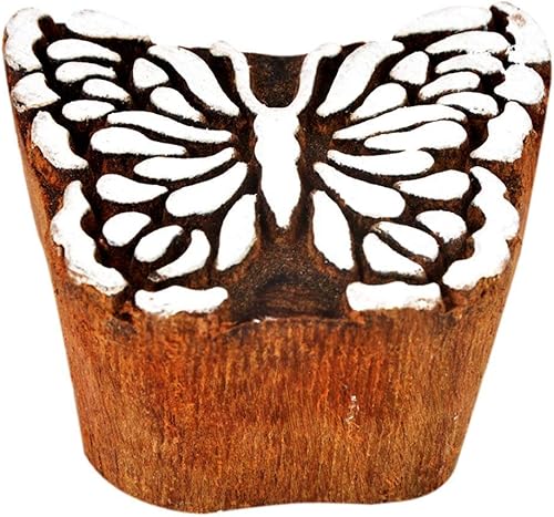 Miniatura 2 de Hashcart Sellos de bloques de impresión de madera  Sellos de madera con motivos decorativos para álbumes de recortes  Impresión de bloques en tela,