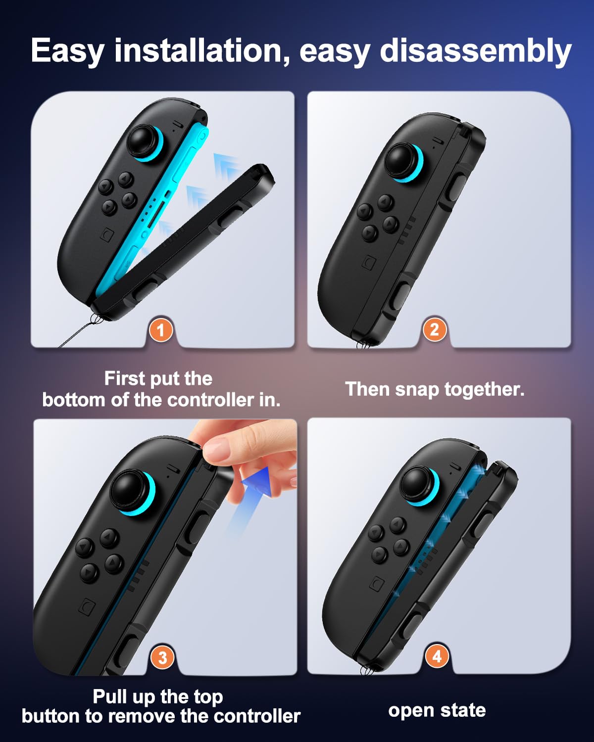 MENEEA [2 confezione] Cinturine per Nintendo Switch 2 (2025), Cinturine per Switch Joy-Con 2, Accessori ricambi per Joy-con controller for Switch 2 Braccialetto
