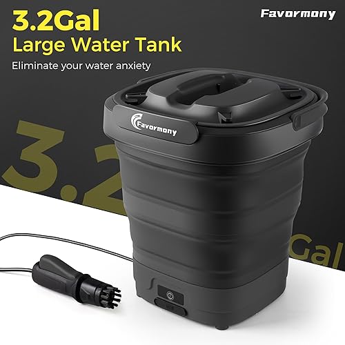 Miniatura 7 de Lavadora eléctrica a presión plegable con tanque de 3.2 galones, máximo 290 PSI, lavadora a presión de agua manguera de 10 pies para limpieza