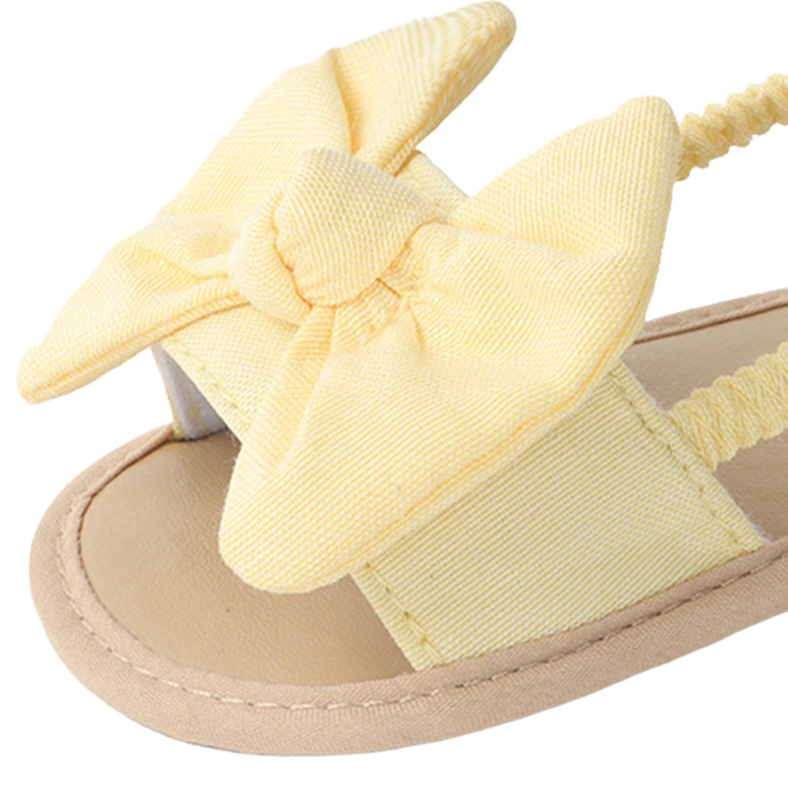 HEAVENGLOW Infant Baby Girl Sandals Casual Anti Slip Outdoor Summer First Walking Shoes Yellow 11cm | Baby Shoes | Baby & Toddler Clothing | Clothing Shoes & Accessories-image-37