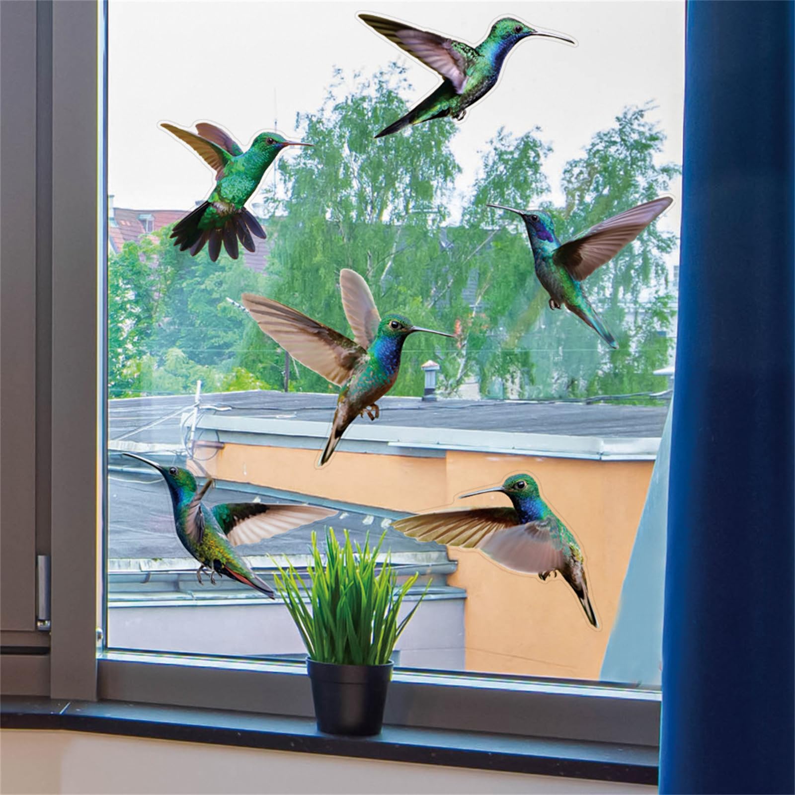 Adesivi Anti Collisione Uccelli Gardigo - Pellicola Per Vetri Finestre, 5 Pezzi Per Proteggere Gli Uccelli