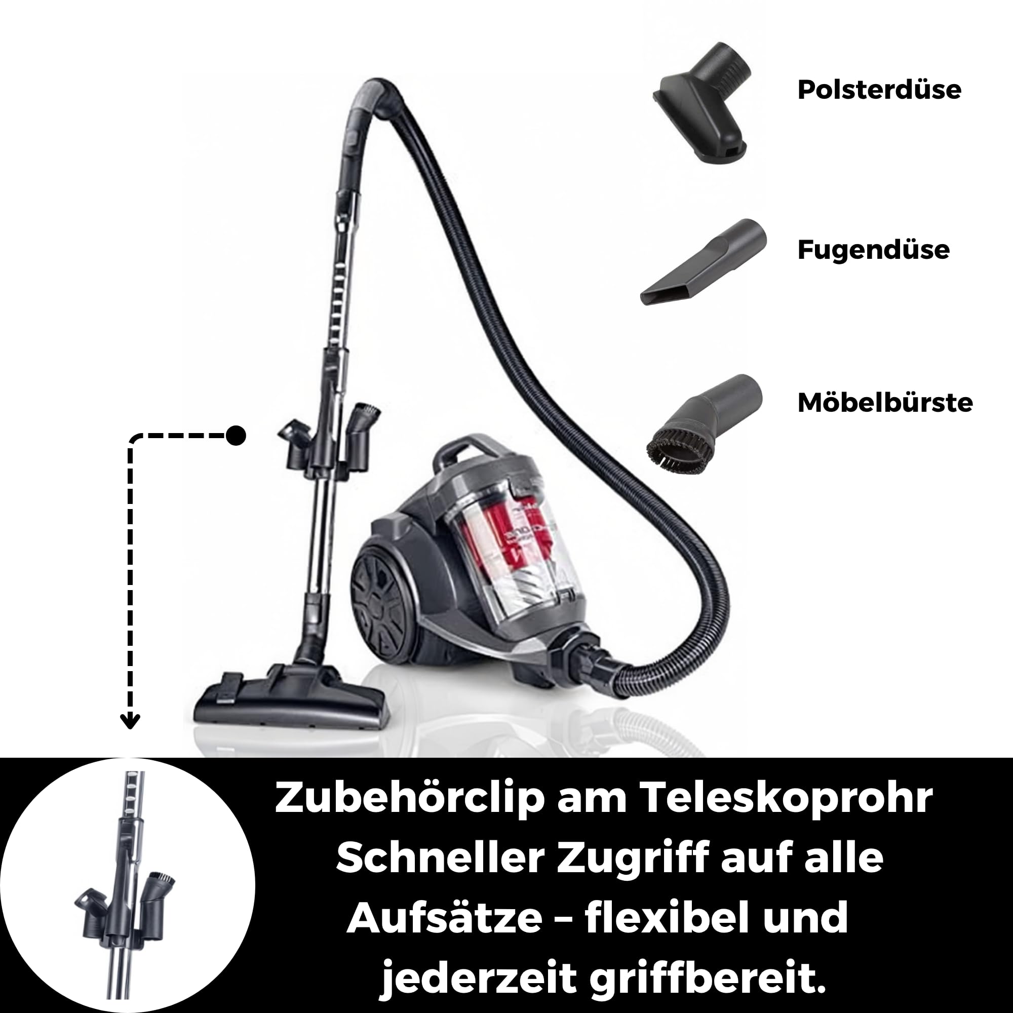 Fakir 3693003 Staubsauger BL240 beutellos