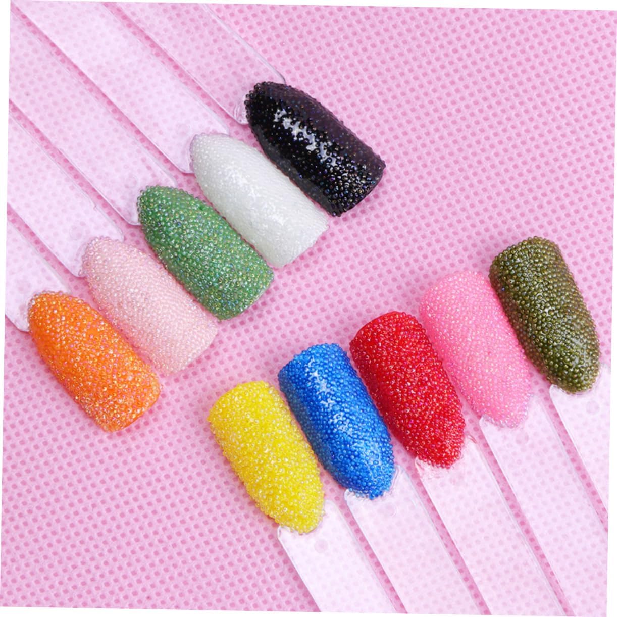 Hemoton 15pcs Nail Art Rhinestones Bead Nail Stickers Manicure Accessories for DIY Multicolored Decors