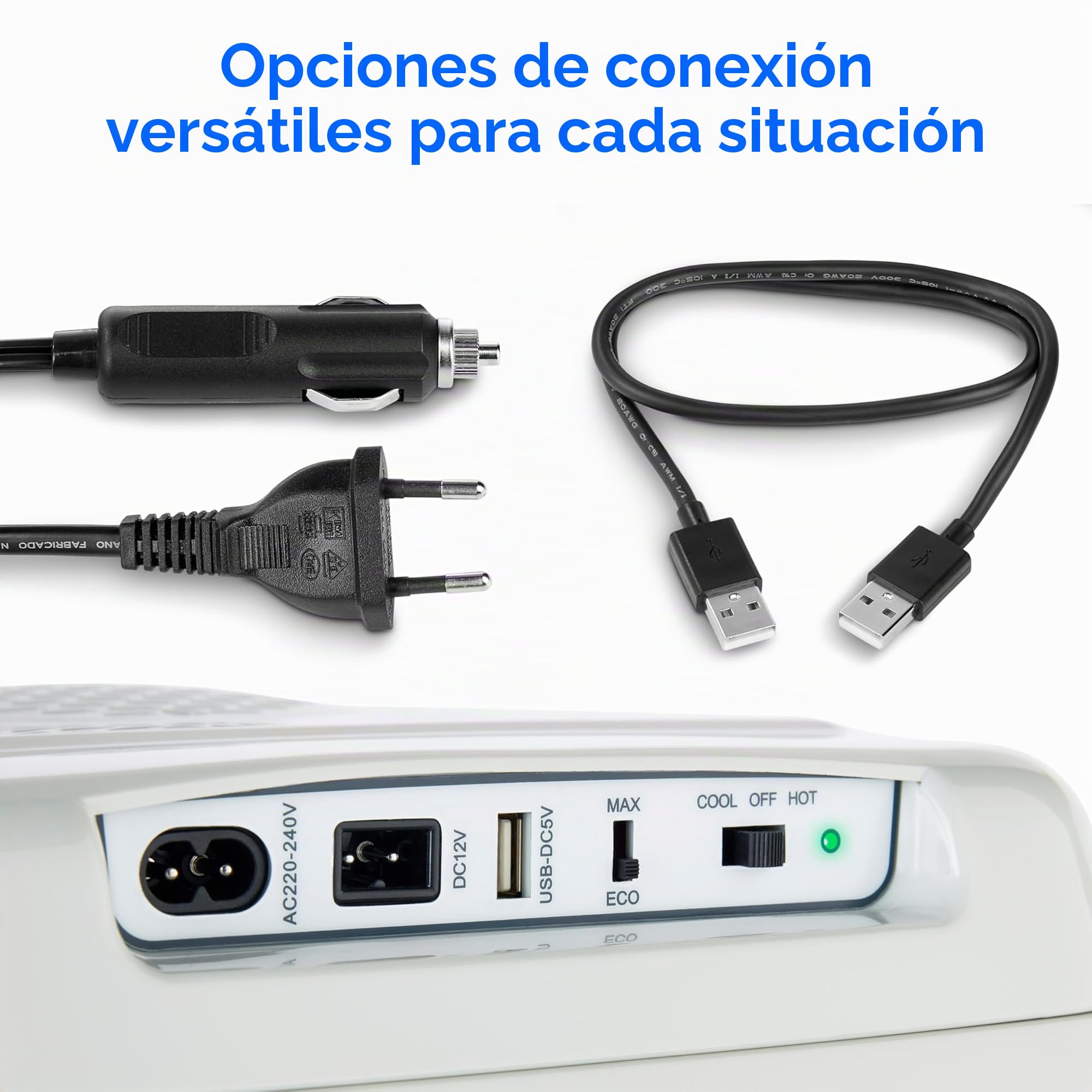 MEDION Nevera eléctrica portátil 2 en 1 enfriamiento y calor (16 24 40 litros, termoeléctrica, mini nevera, conexión 3 en 1, 5 V, USB, 12 V y 230 V, para coche, barco, caravana, camping, jardín