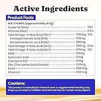 Vista 8 de Aceite de salmón salvaje de Alaska para perros y gatos – Aceite de pescado de rápida absorción para perros con aceite de krill, suplemento de aceite