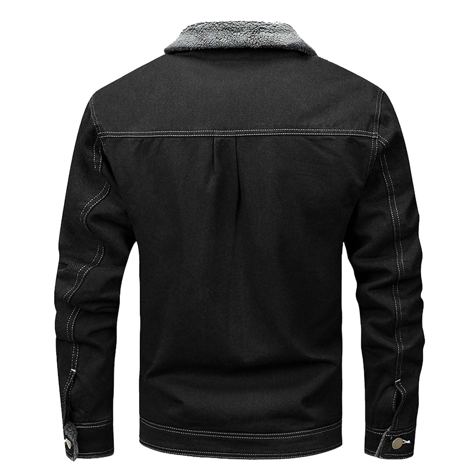 Genérico Chaqueta Vaquera Hombre, Camisa De Mezclilla De Hombre, Impresión Manga Larga Slim Fit Talla Grande Sin Capucha Chaqueta Color Sólido Casual Retro Moda Abrigo para Estilo Trabajo Ligero