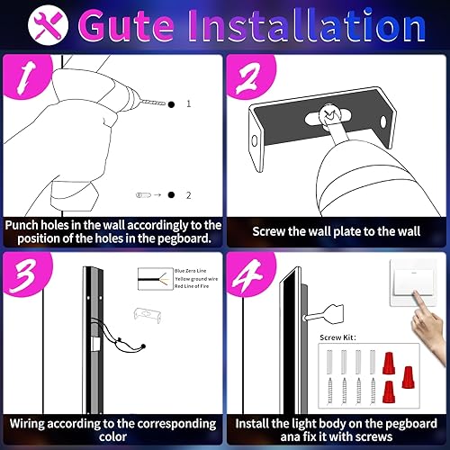 Vista 46 de Apliques de pared para exteriores de 47 pulgadas, regulables de 3000 K-6000 K, luces de pared larga para exteriores, IP65 impermeable, moderna