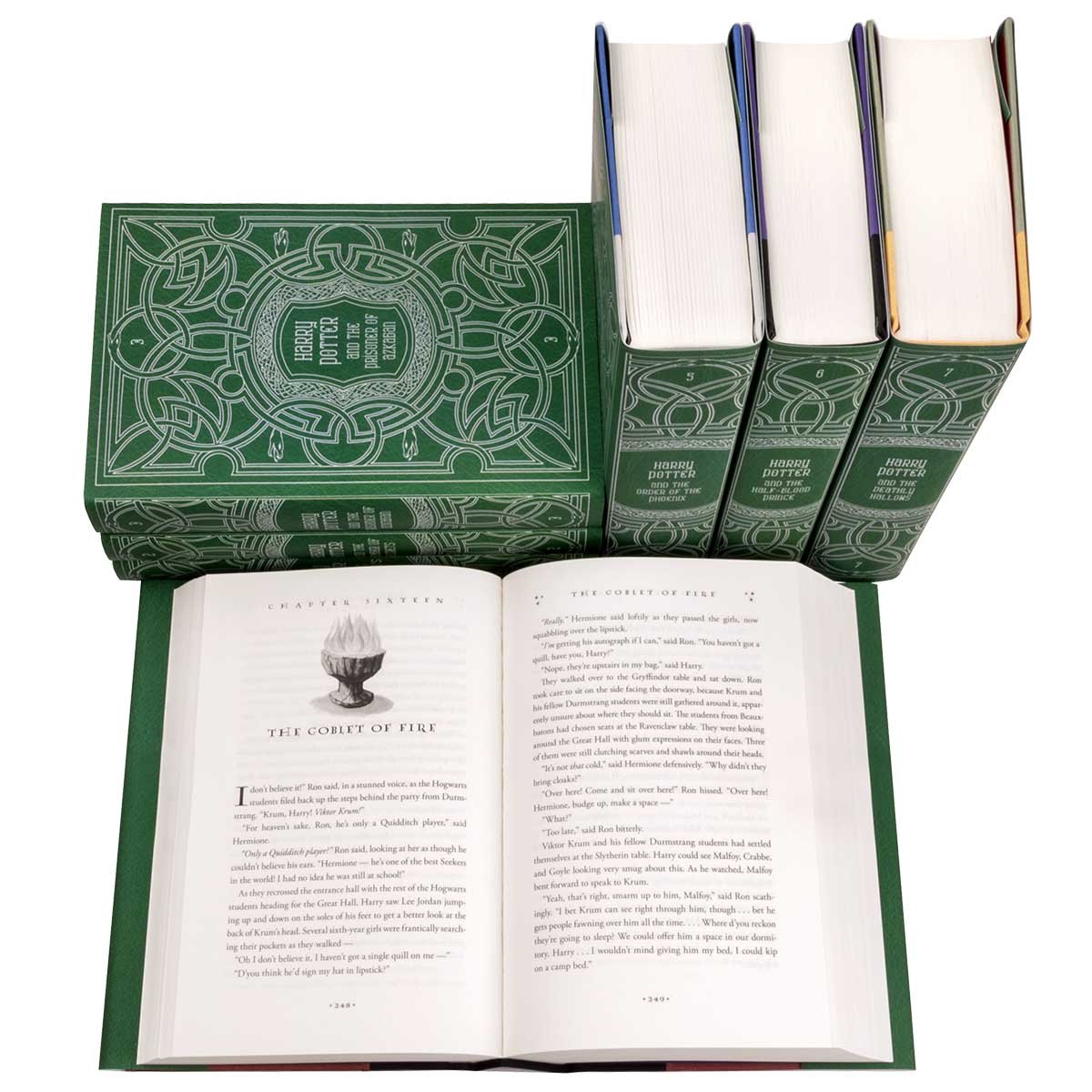 Juniper Books Harry Potter Boxed Set: Slytherin Edition | 7 Hardcover Volumes with Custom Designed Art Book Covers | Author J.K. Rowling | Includes All 7 Volumes