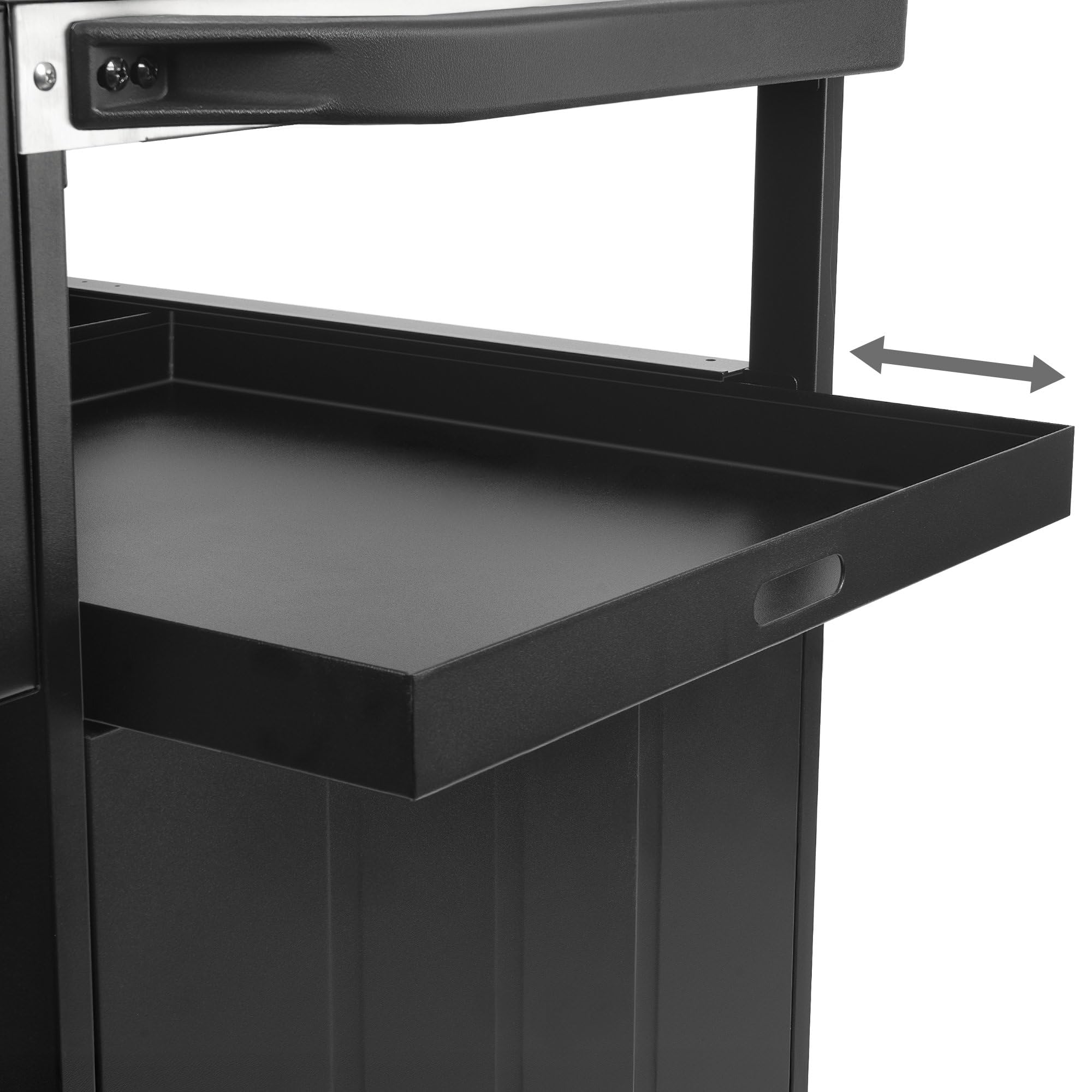 BBQ-Toro Carro de barbacoa 100 x 73 x 91 cm | Negro | Mesa de barbacoa con gran superficie de trabajo | Mesa auxiliar de barbacoa con ruedas, carro de barbacoa al aire libre | Mesa de barbacoa al aire