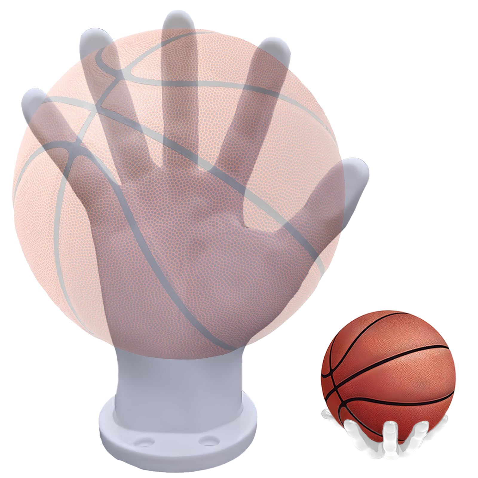 Soporte de Pared para Pelotas Deportivas, 22x17 cm, Guarda Baloncesto, Fútbol, Tenis, Voleibol, Blanco