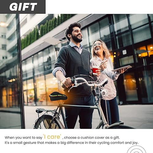 Miniatura 6 de TONBUX Cojín de asiento de bicicleta para bicicleta Peloton y bicicleta + - Funda acolchada de gel para asiento de bicicleta para hombres y mujeres,