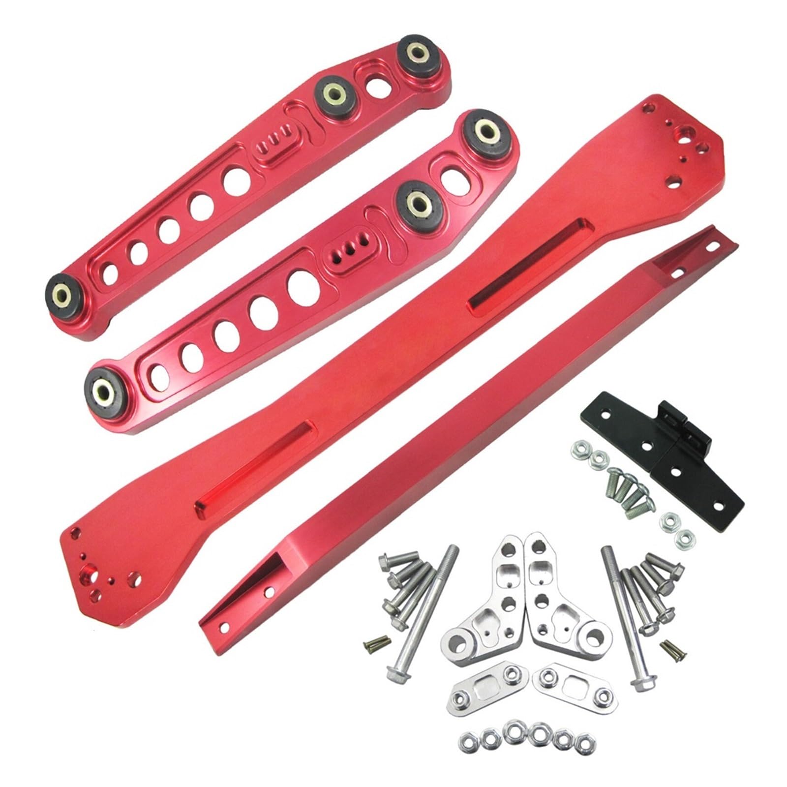 AOXOMS Silver Rear Lower Control Arms & Subframe Brace For Honda Civic EK 96-00 – Tie Bar Kit