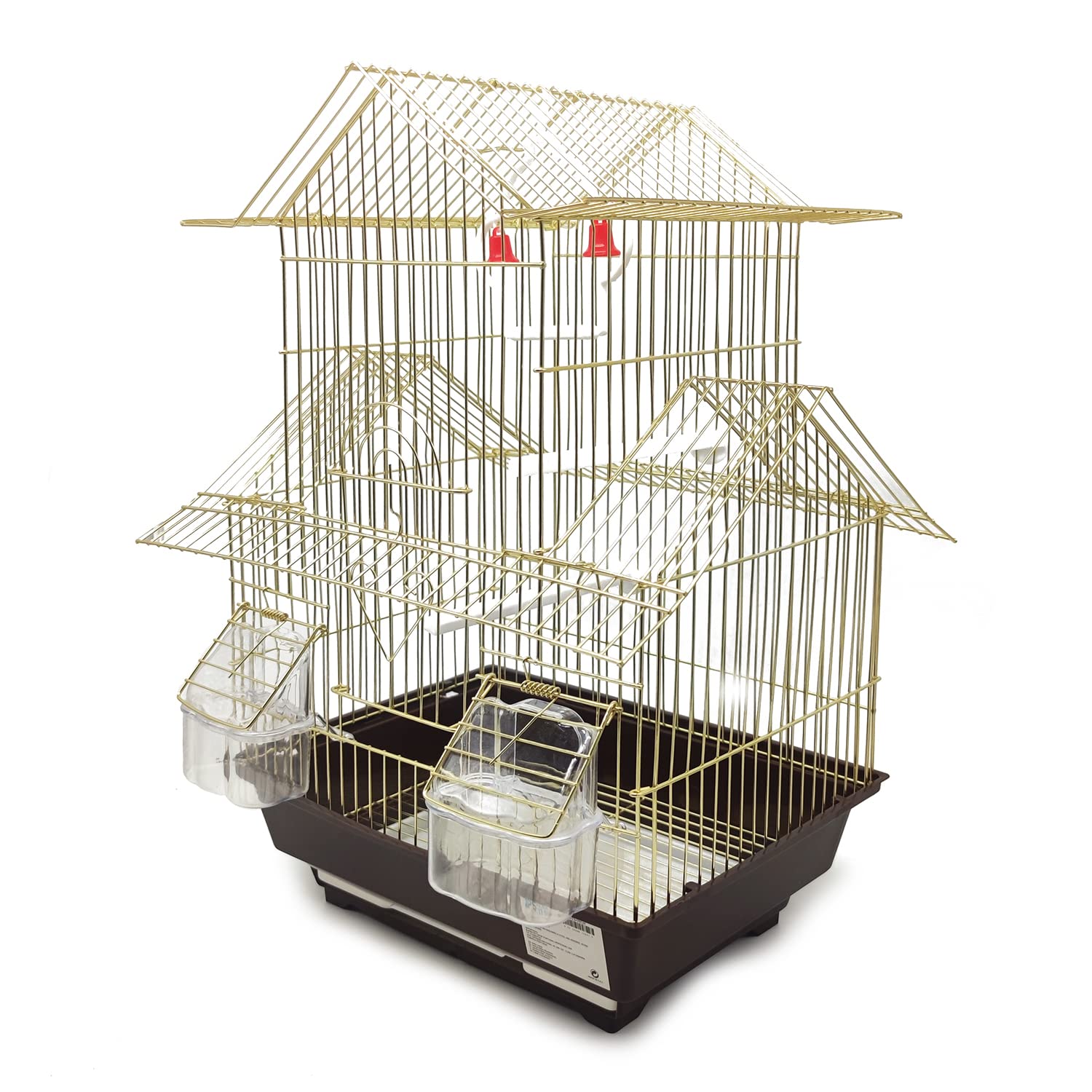 BPS Jaula Pájaros Metal Grande con Comedero Bebedero Columpio Saltador Cubeta BPS-12031