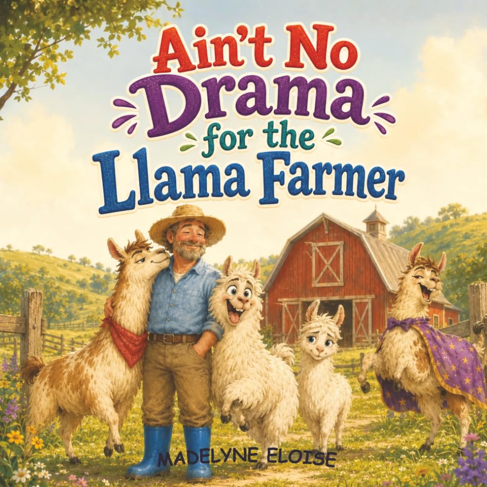 Ain’t No Drama for the Llama Farmer: A Funny Rhyming Farm Animal Picture Book for Kids About Calm, Chaos, and Cheeky Llamas