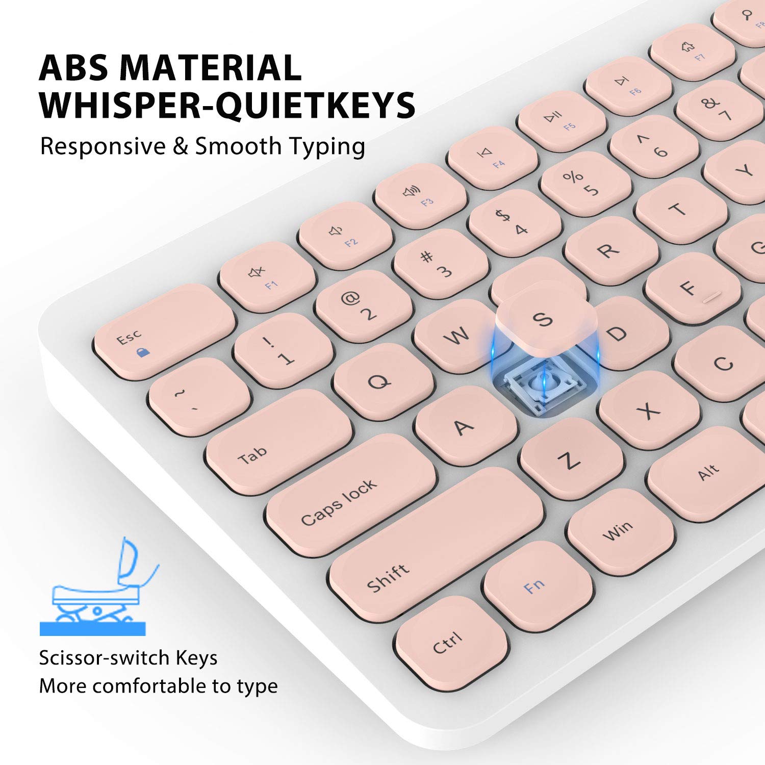 Buy cimetech Wireless Keyboard, 2.4G Advanced Full Size Keyboard with