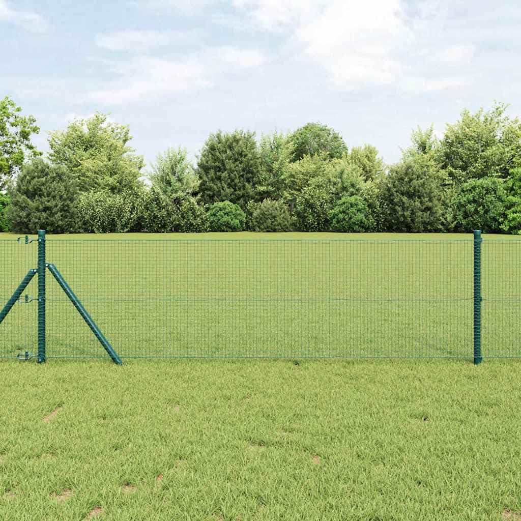 Valla de malla de alambre galvanizada, 1 m x 25 m, para jardín, de malla cuadrada de acero galvanizado con 25 metros de longitud