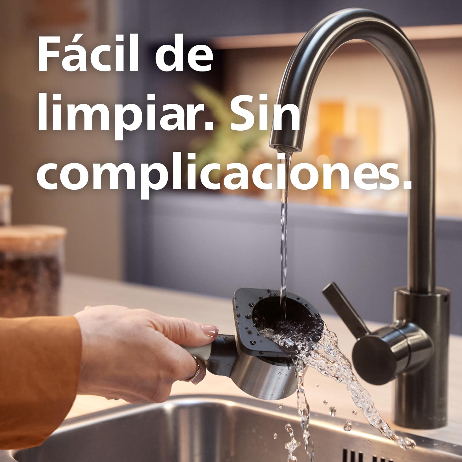 PHILIPS Baristina Cafetera Espresso Molienda, Prensado y Preparación Automáticos, 16 Bares, Espresso, Lungo, Tamaño Compacto, Blanco Natural con Portafiltro Blanco, Cafetera con Molinillo BAR305/00