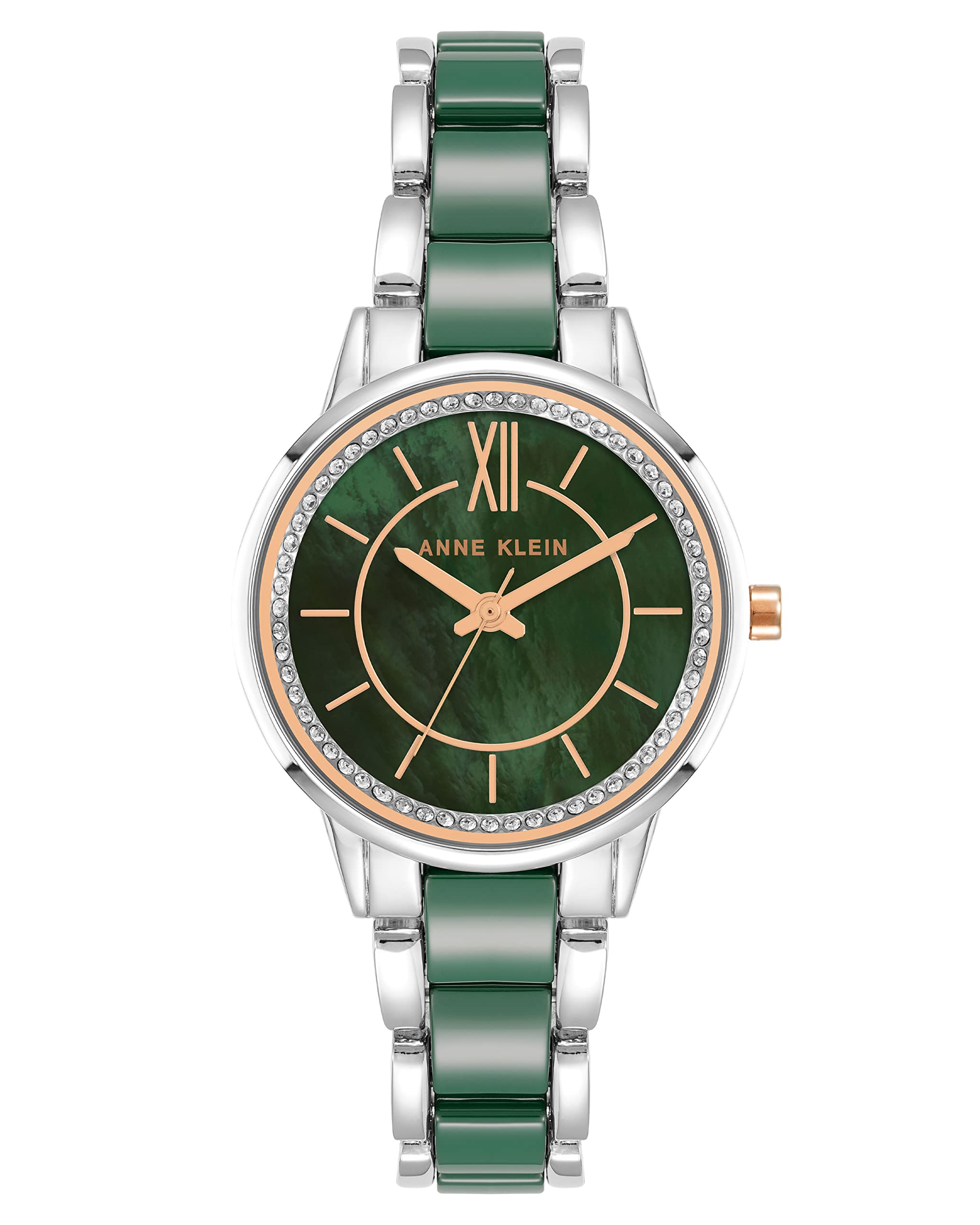 Anne KleinWomen's Premium Crystal Accented Ceramic Bracelet Watch
