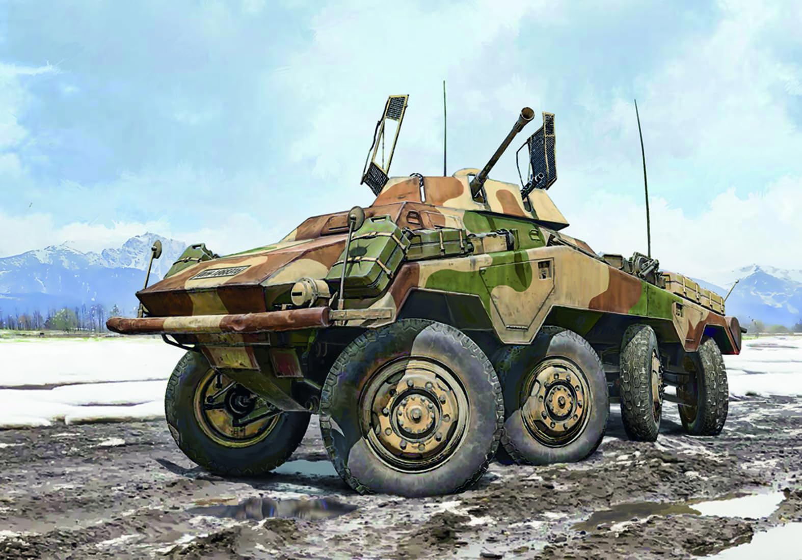 Italeri 6757 1:35 DT. SD.Kfz.234/1 (2 cm) - Modelismo, Kit de Montaje, modelismo estático, Manualidades, Hobby, Pegamento, Kit de plástico, 1:35, Kit de Tanque