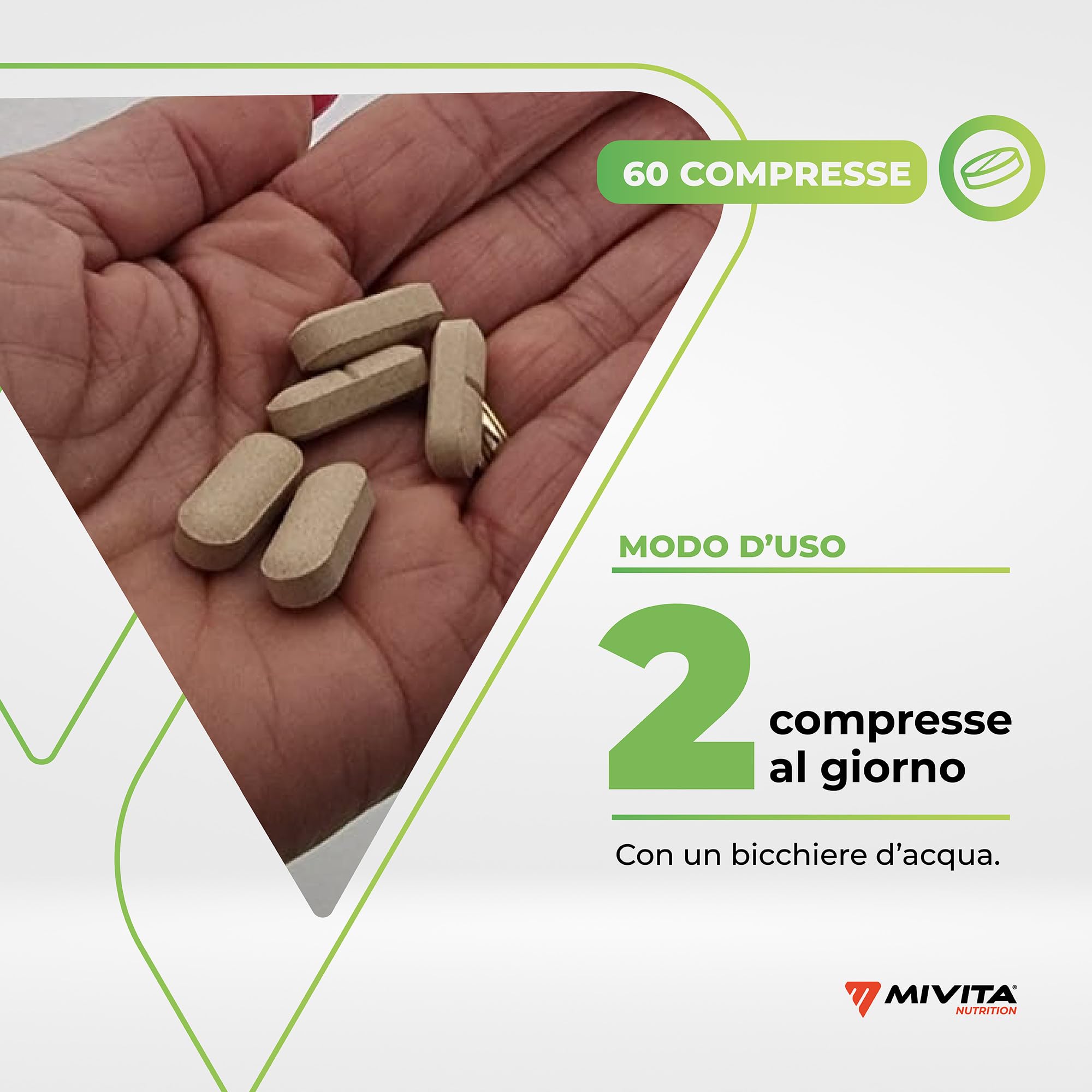 Mivita - Microactive Microcircolo 60 Compresse - Integratore per Circolazione Gambe e Vene - Diosmina, Troxerutina, Vite Rossa, Rusco e Meliloto - Drenaggio Linfatico e Ritenzione Idrica