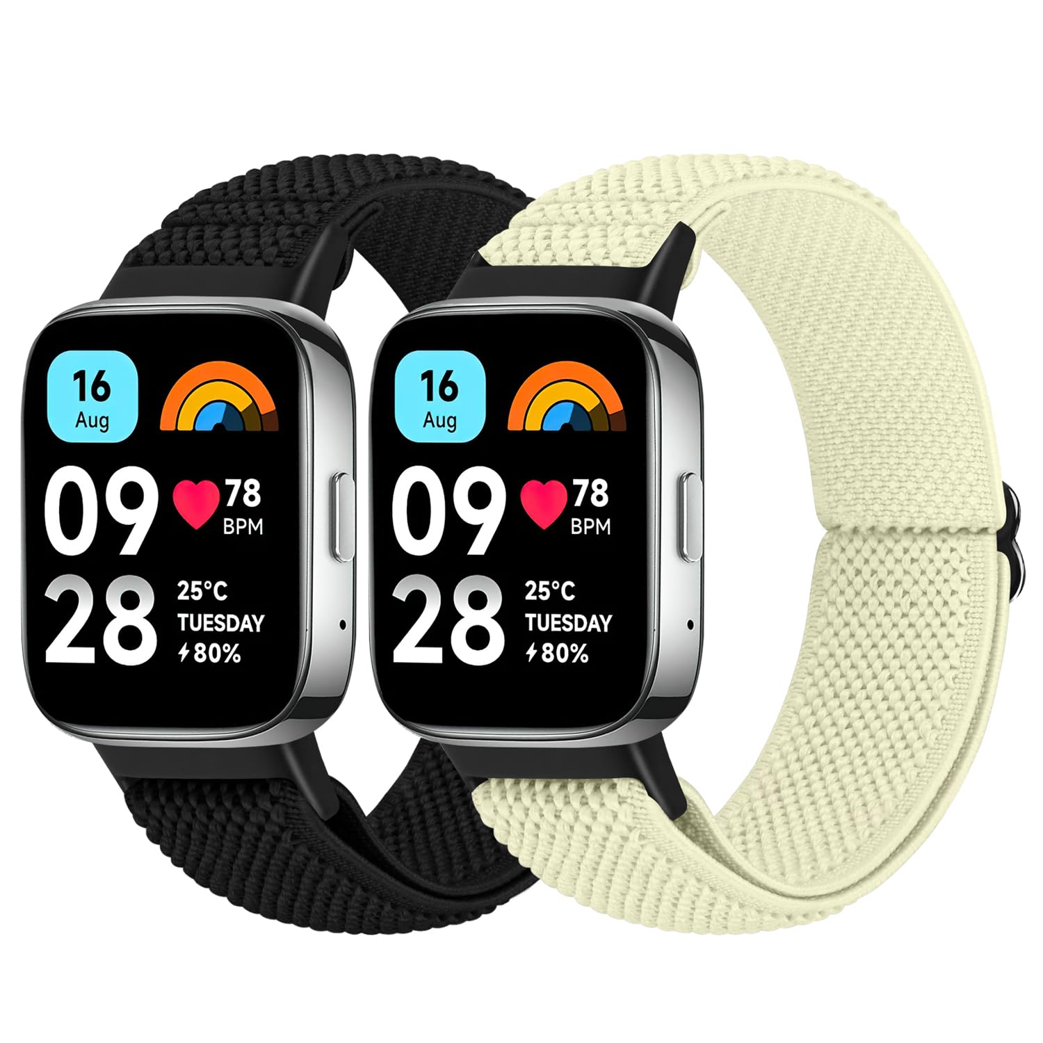 SHIJZWD Fascia elastica per orologio compatibile con Xiaomi Redmi Watch 3 Active, cinturino di ricambio in nylon per orologio sportivo compatibile con Xiaomi Redmi Watch 3 Active