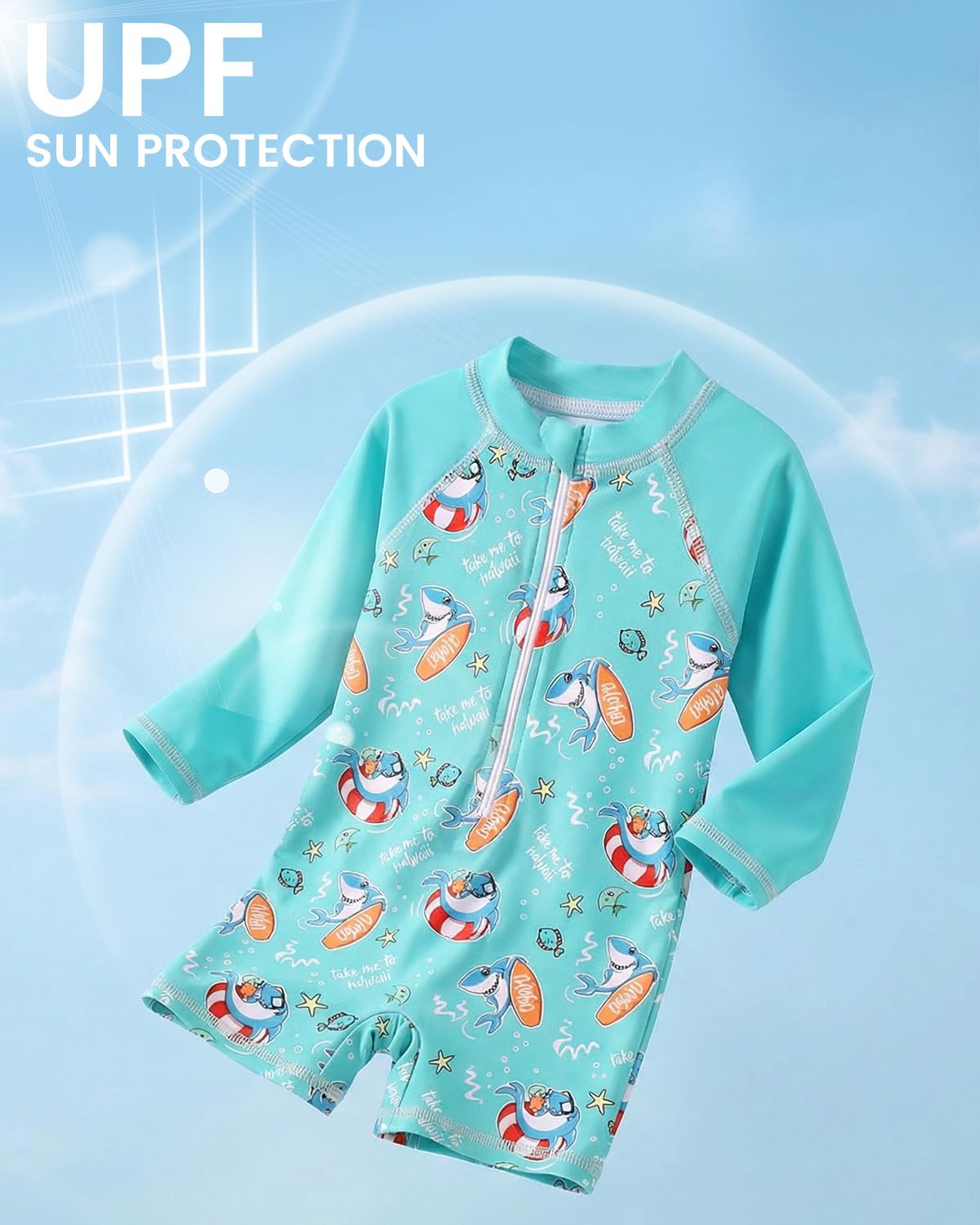 WYTbaby Costume da bagno per bambini, con protezione UV, per bambini, da 3 a 24 mesi