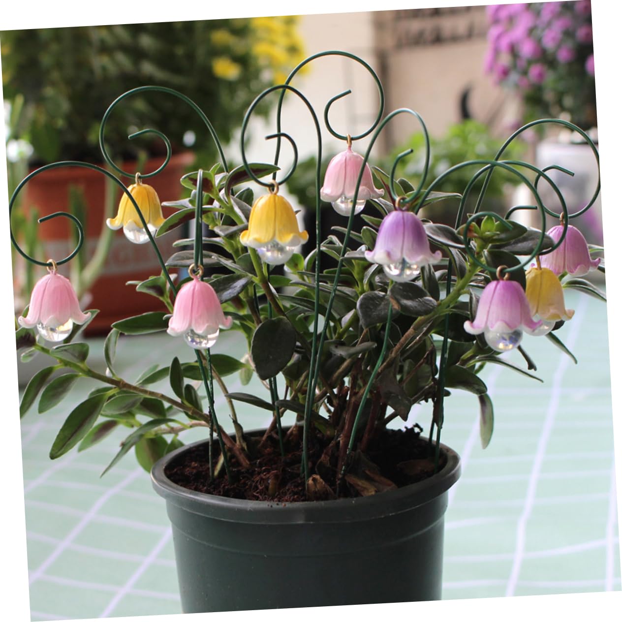 36stücke Teiliges Blumenstecker Für Garten Dekorative Gartenstecker Blumenform Für Rustikale Außendekoration Für Patio Und Gartenverzierungen