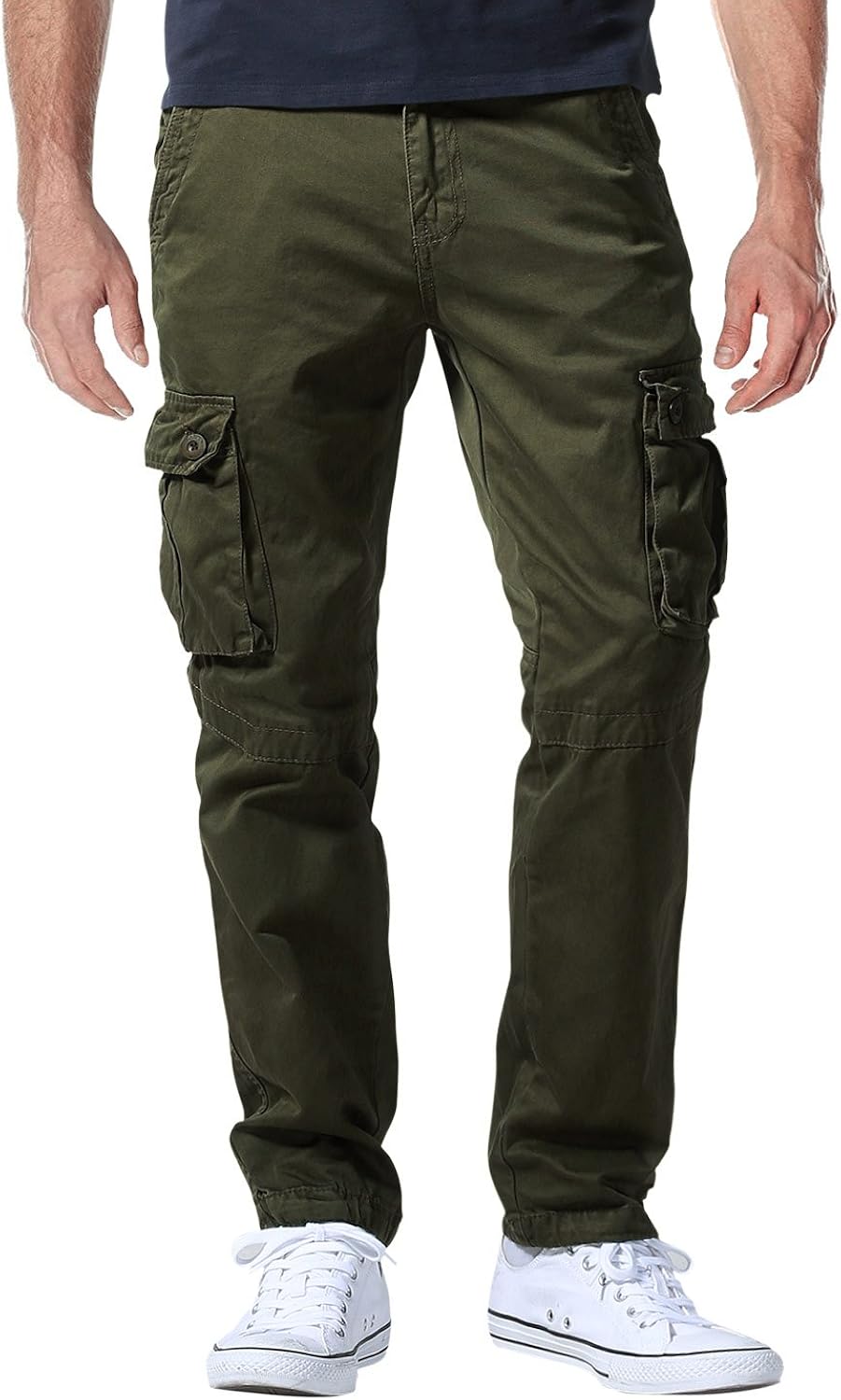 Match Men's Athletic-Fit Cargo Pants 36 6531 Army Green