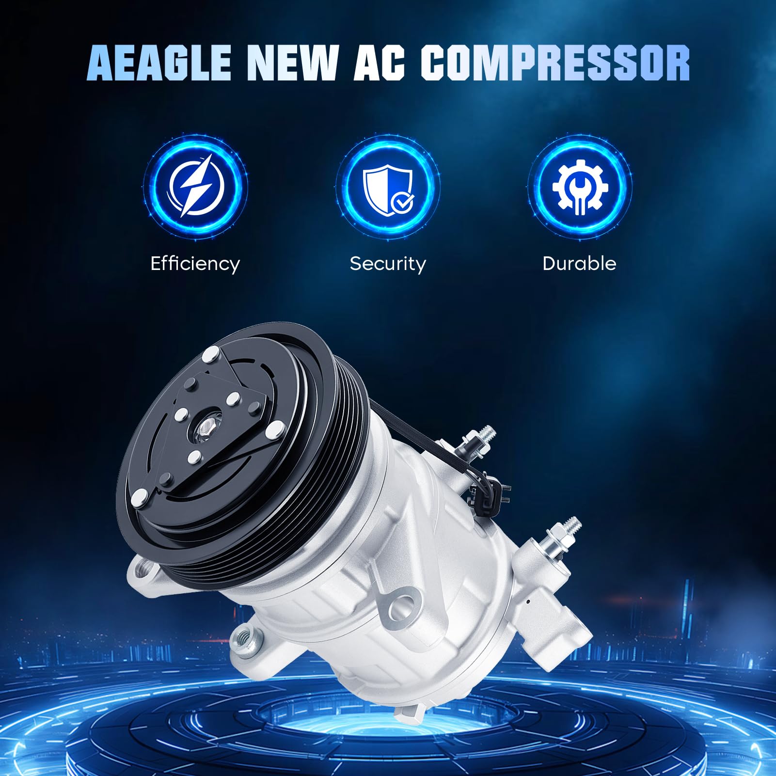 Condition photo showing Good Condition for aeagle ac compressor with clutch air conditioning fit for 2007-2008 dodge nitro v6 3.7l sport utility, for 2006-2008 jeep liberty v6 3.7l sport utility