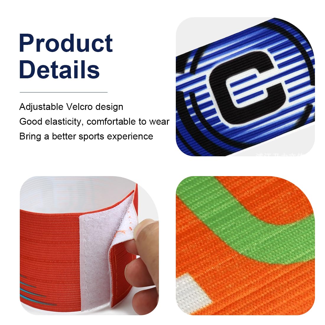 Fascia Da Capitano Calcio 6 Pezzi | Colorate E Regolabili Per Bambini E Adulti - Foto 6