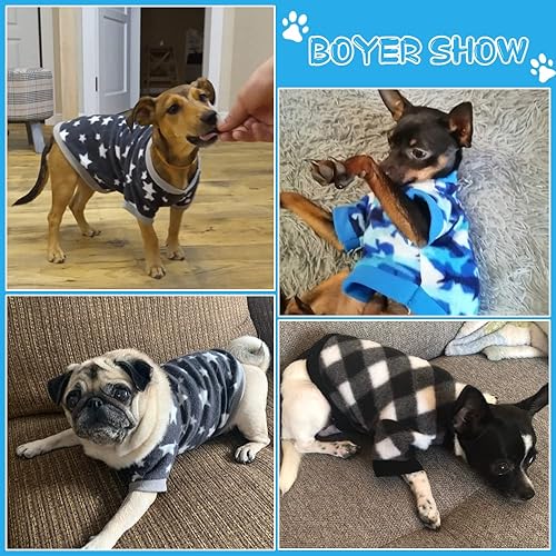 Miniatura 6 de Suéter de forro polar para perros pequeños, chihuahua yorkies, ropa cálida de invierno para cachorros, lindos suéteres para perros machos, camisa