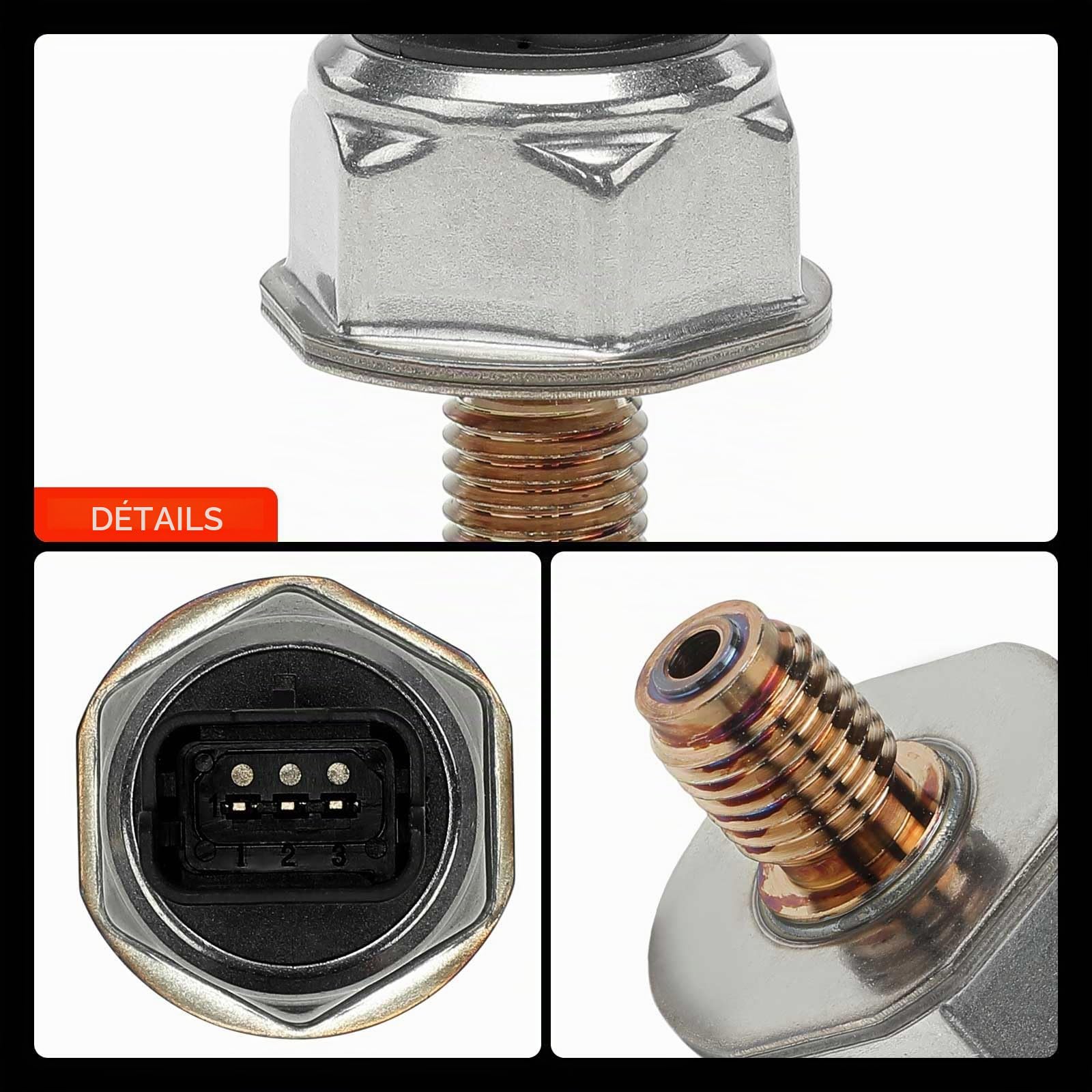Frankberg Capteur de pression d'huile, capteur de pression de carburant, 3 | Compatible avec: Plateau/châssis Partner 5 G, Bipper AA, Berlingo/Berlingo Premier monospace GFK GJK MF, Scudo Box 270 272