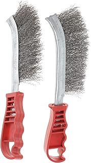 DOITOOL 4pcs Wire Knife Brush Stainless Steel Grill Grate Barbeque Grill Engine Cleaning Brushes Brass Wire Bristles Wire Scrub Brush BBQ Brush for Grill Cleaning Metal Brush Rust Brush