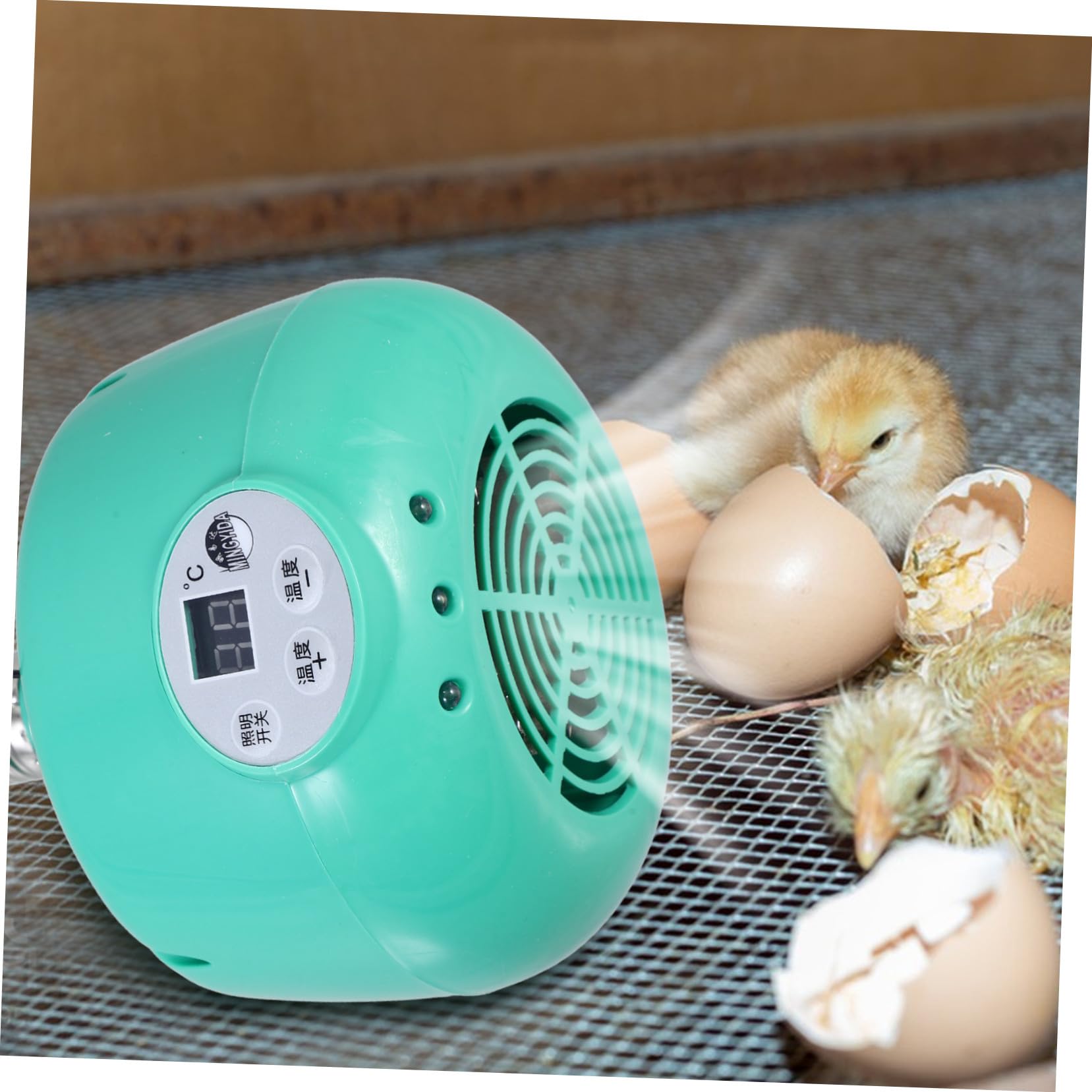 BESPORTBLE Lampada Temperatura Allevamento per Regolabile Riscaldante | 1 Pezzo, LED Luce Calda senza Emissione Luminosa, Plastico e Metallo, Verde