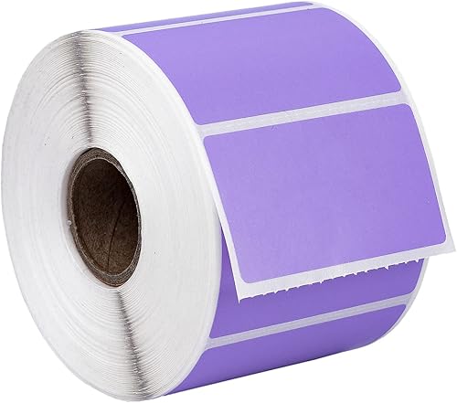HOUSELABELS Etiquetas de dirección lavanda de 2.25 x 1.25 pulgadas en núcleo de 1 pulgada compatibles con impresoras Zebra y Rollo, 2 rollos1,000