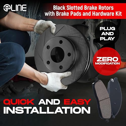 Miniatura 4 de R1 Concepts Front Rear Brakes and Rotors Kit Front Rear Brake Pads Brake Rotors and PadsOptimum OEp Brake Pads and Rotors Hardware Kitfits 2008-2015