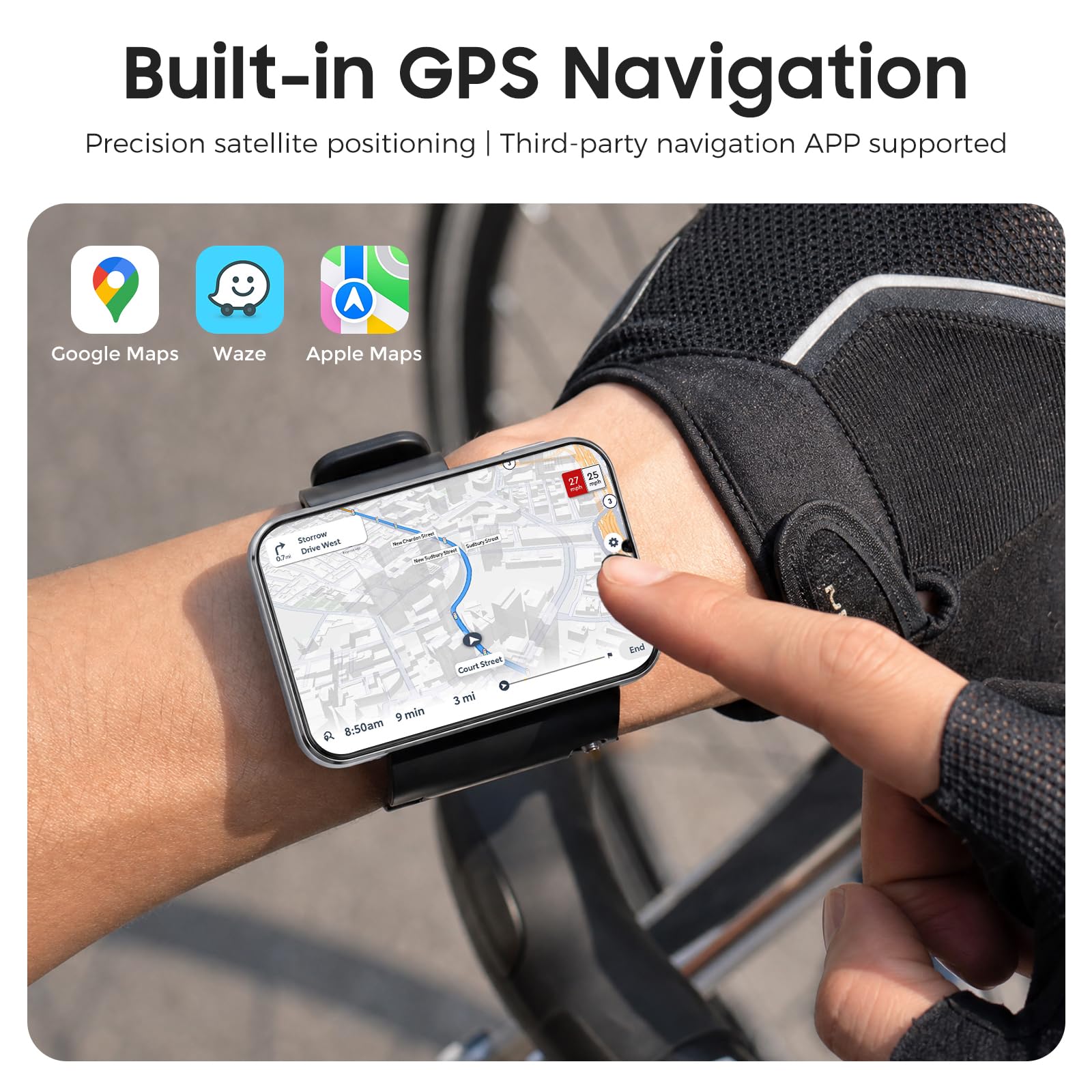 Orologio Intelligente Uomo Donna,2,88" Smartwatch 5G con Chiamate Bluetooth e Notifiche, 100+ Modalità Sportive, Monitor Cardiaco, GPS e Doppia Fotocamera,Android e iOS (Grigio)