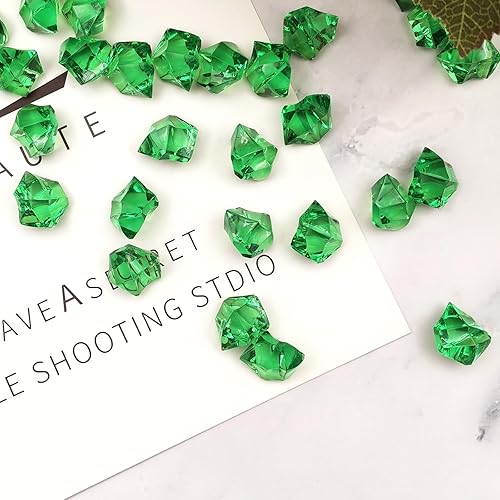 Miniatura 4 de LYFJXX Rellenos de jarrón verde para decoración del hogar, cubitos de hielo triturados falsos, rellenos de jarrón, 150 cubos de hielo falsos