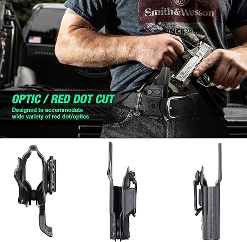 Miniatura 6 de WARRIORLAND IWB Kydex Funda de corte óptico y garra, ajuste seleccionado para Glock 171919X 43X43X MOS  26, P365P365X P365XL P320, Hellcat