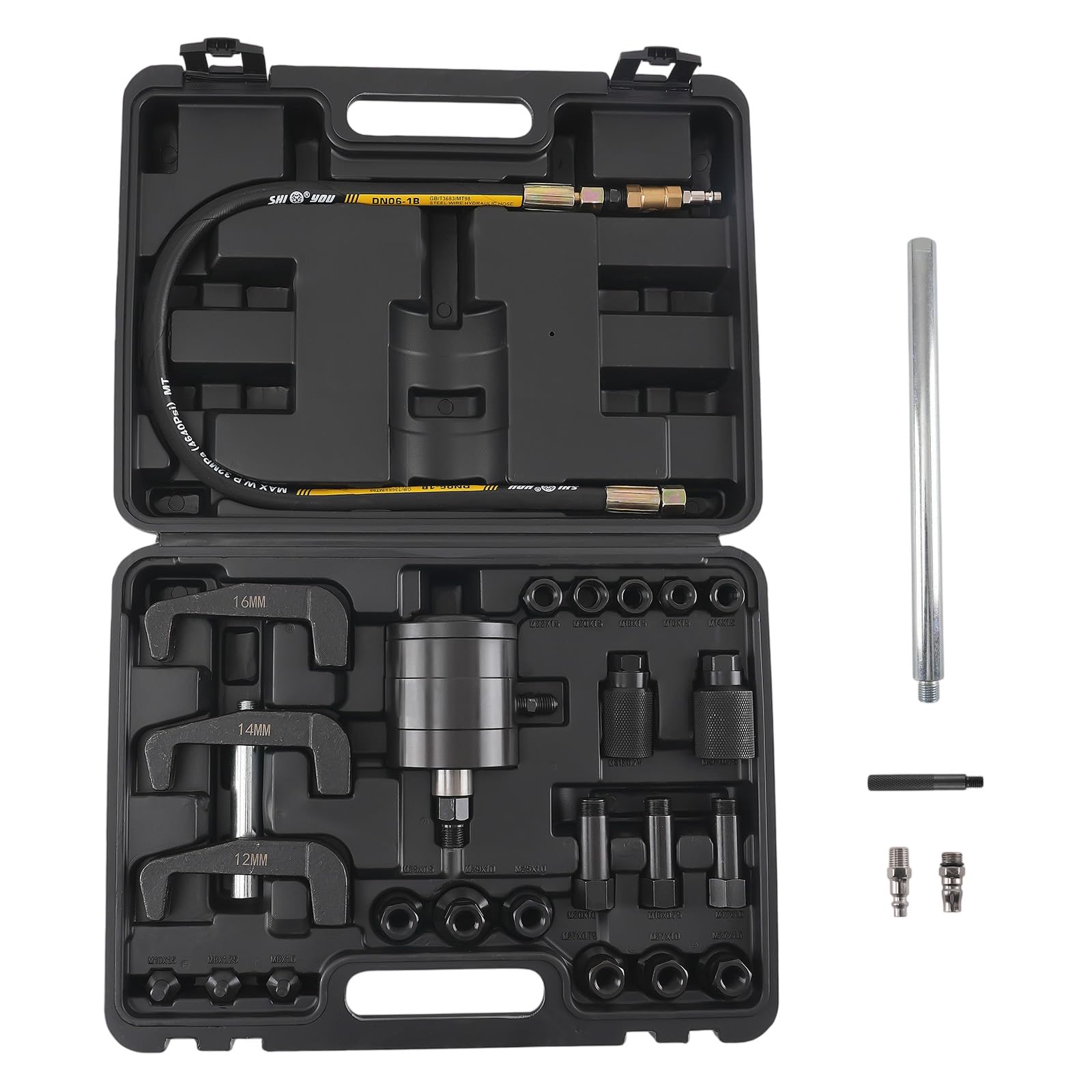 maXpeedingrods Herramienta de extracción de inyectores diésel | inyectores de aire comprimido neumáticos, extractores de inyectores, extractor de inyectores, 19 adaptadores