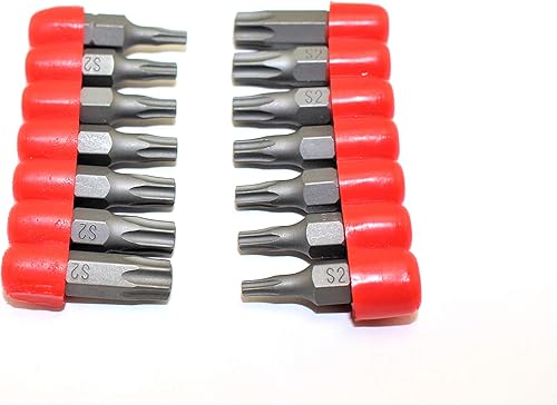 TEMO 14 piezas T10H-T40H a prueba de manipulaciones 6 puntos de seguridad Torx Impact Ready 1 pulgada de largo destornillador Insertar Bit Set