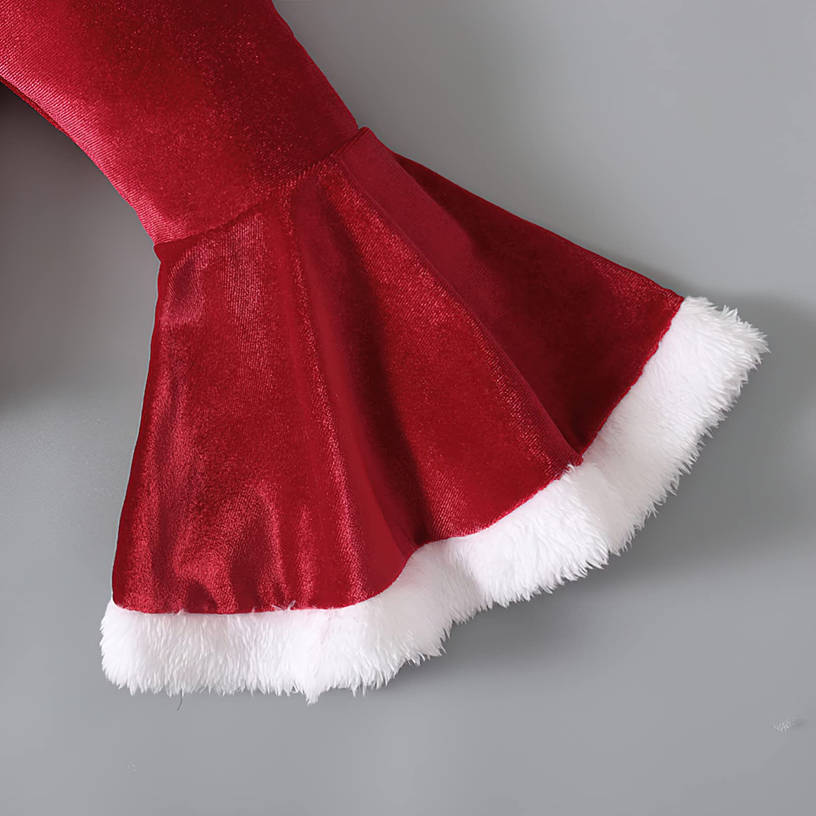 TAGVO Bebe Niña Disfraz de Elfo Conjunto Navidad Cosplay Mi Primera Navidad Conjunto 3 PC Set de Navidad con Ropa Pantalones Diadema Sombrero, Regalos para Niñas 1-9 Años — view 5