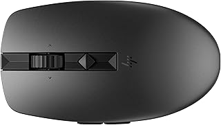 Mouse sem Fio HP 710 - Silencioso, Recarregável, Compacto, Ambidestro, Bluetooth ou com Dongle, com 6 Botões Personalizáveis, até 90 Dias de Duração da Bateria, Preto (6E6F2AA)