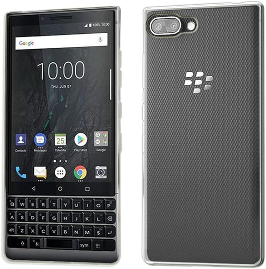 Acvensity BlackBerry KEY2, Soft TPU Crystal Clear Slim Anti Slip Case Transparent Back Protector Cover Compatible with BlackBerry KEY2 Keyone2/BBF100-1/BBF100-2/BBF100-6 4.5 inch